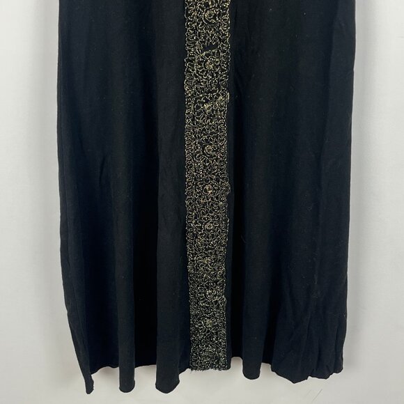 Guess Jeans A Line Dress Size S Black Sleeveless Spaghetti Strap Plunging V Neck - Picture 4 of 9